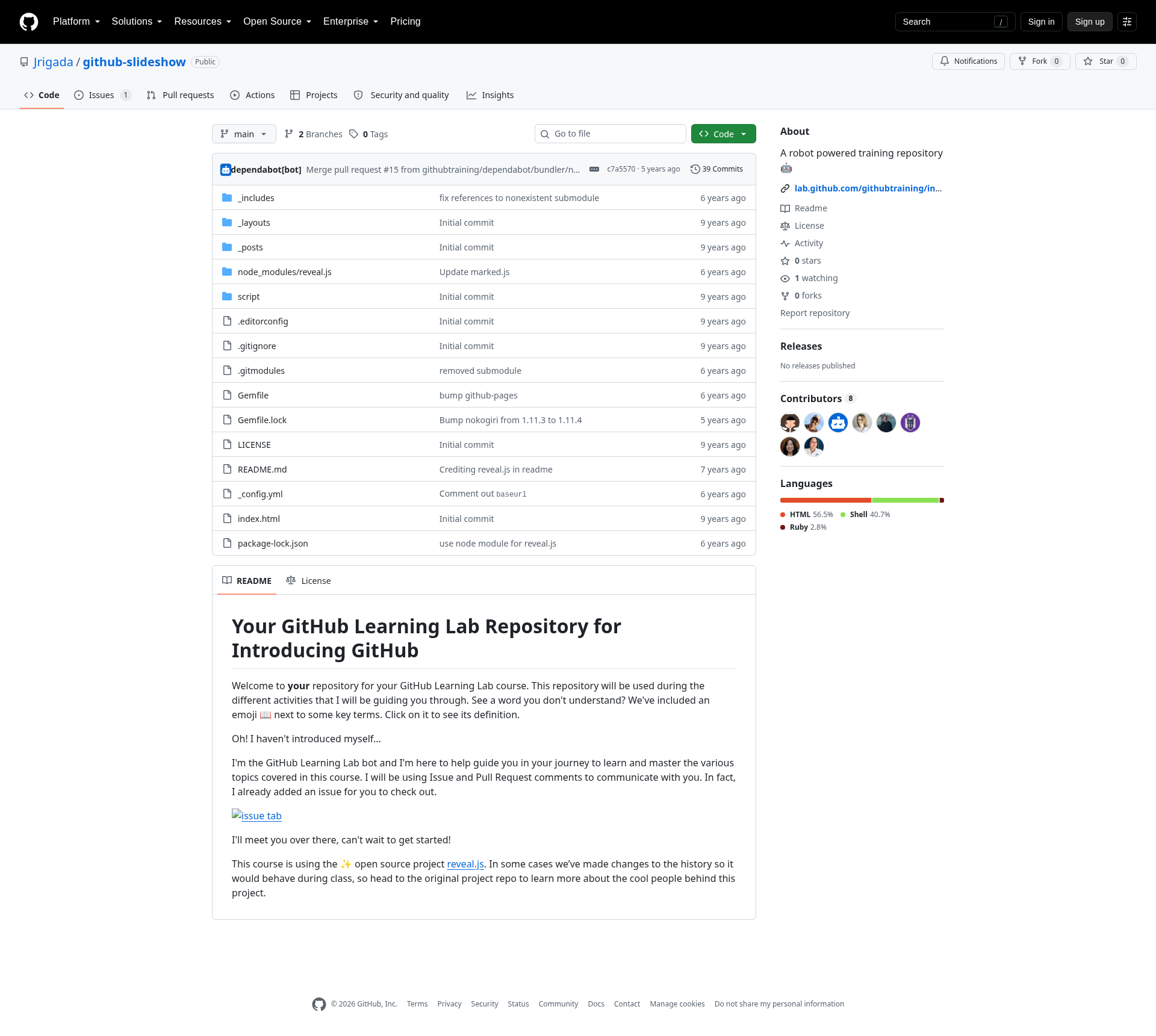 github-slideshow