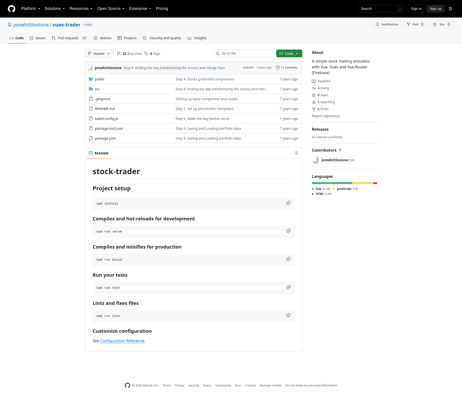 vuex-trader