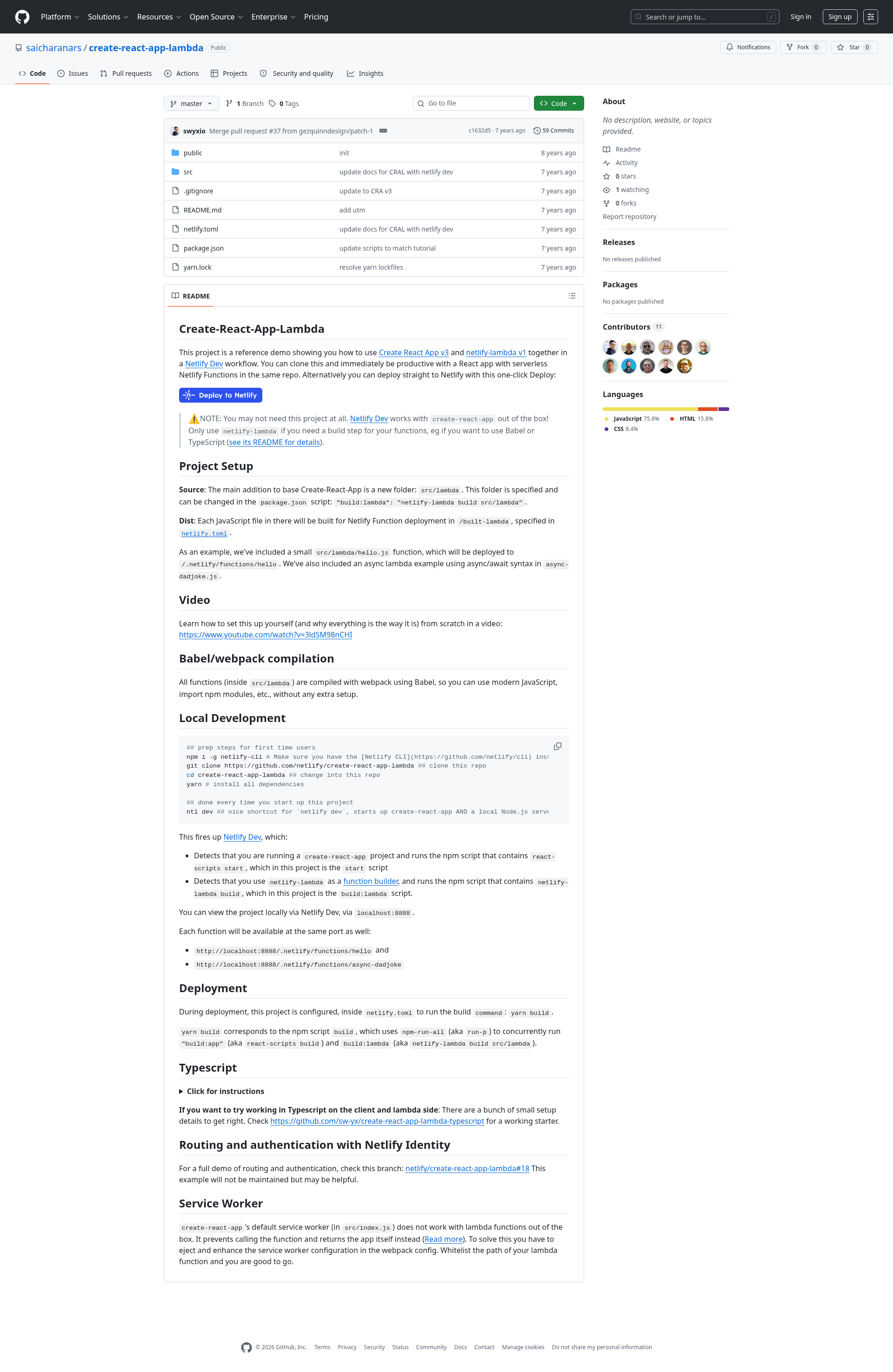 create-react-app-lambda
