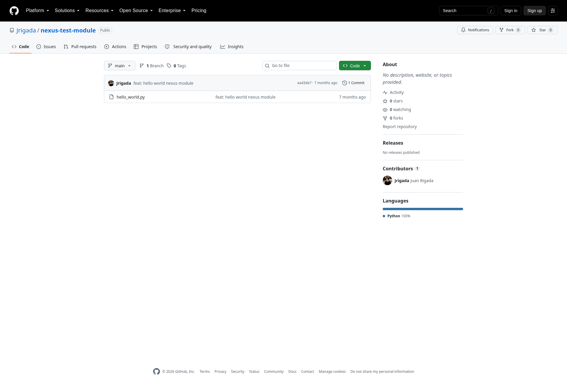 nexus-test-module