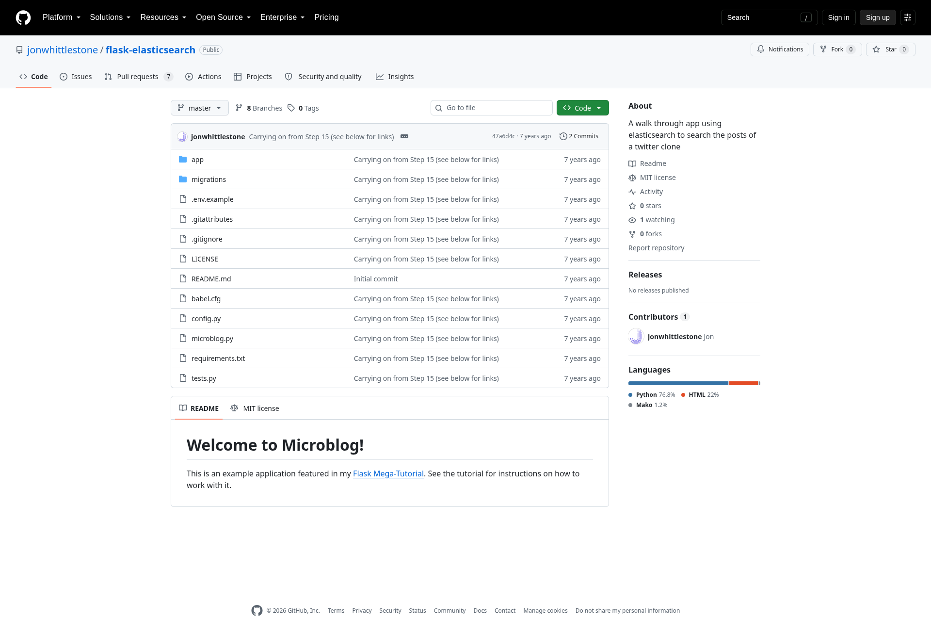 flask-elasticsearch