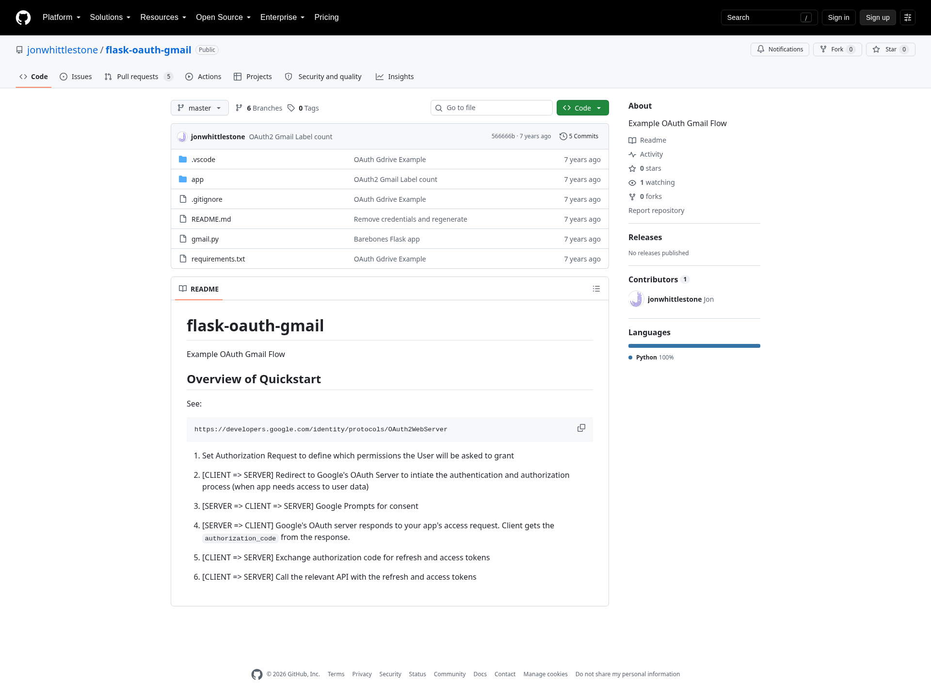 flask-oauth-gmail